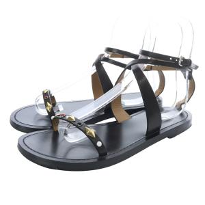 JOTHEE スタッズサンダル レザー ストラップ 39 黒 ブラック /SR49