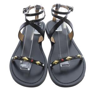 ISABEL MARANT JOTHEE スタッズサンダル レザー ストラップ 39 黒 ブラック /SR49