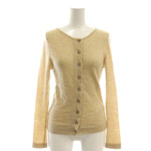 カシミヤ カーディガン ニット 長袖 2 ベージュ /AT OS