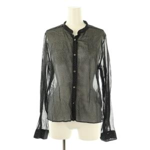 シアー ドットブラウス 長袖 1 ブラック /HK OS