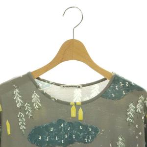 mina perhonen forest village カットソーワンピース ミニ 40 グレー /SS OS