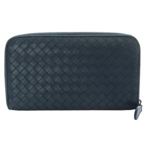 ラウンドファスナー 長財布 レザー 青 ブルー /SR44 OH