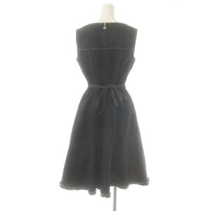 M'S GRACY ノースリーブ デニムワンピース ひざ丈 38 ネイビー /DF OS