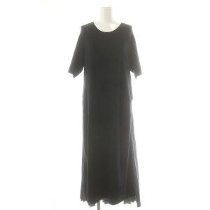 シャンブレーデニムプリーツワンピース ニット切替 38 紺 /MI OS