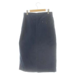 45rpm 麦サテンのワーク スカート ロング ブルー /HK OS