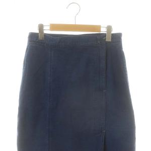 45rpm 麦サテンのワーク スカート ロング ブルー /HK OS