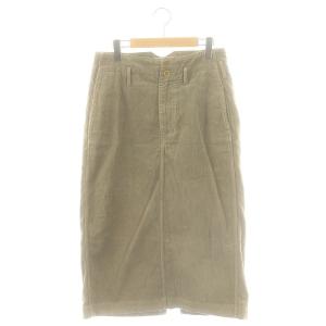 ウェルコーデュロイの山スカート 台形 カーキベージュ /MI OS