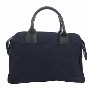 agnes b. ハンドバッグ ショルダー 2WAY ナイロン ロゴ 紺 ネイビー /FF