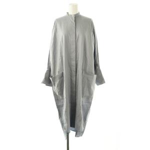 シャツワンピース ロング リネン混 00 グレー /ES OS