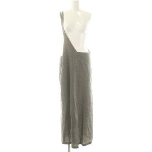 ヨウジヤマモト WOOL STRIPE ASYMMETRIC SINGLE STRAP ドレス ワンピース