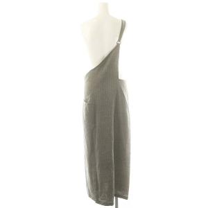 Y's ヨウジヤマモト WOOL STRIPE ASYMMETRIC SINGLE STRAP ドレス ワンピース