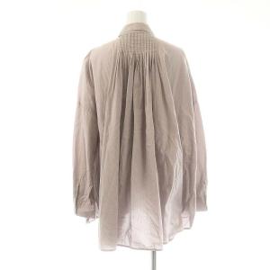 mizuiro ind mizuiroind コットンピンタック刺繍ワイドシャツ スモークパープル /MI OS