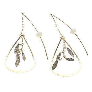 agete ピアス リーフチャームセット K10 ゴールド /YO11