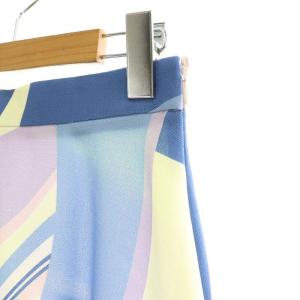 PINKY&DIANNE 冨張愛コラボ マルチカラープリントスカート フレア マキシ ロング 34 マルチカラー /AT OS