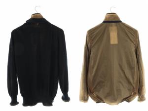 sacai リバーシブル ナイロン ドッキングカーディガン 2 ネイビー ブラウン 11-00143M /DF OS
