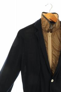 sacai リバーシブル ナイロン ドッキングカーディガン 2 ネイビー ブラウン 11-00143M /DF OS