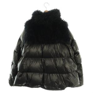 sacai 18-04041 フェイクボリュームファー ダウンジャケット 4 黒 紺