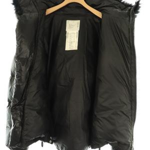 sacai 18-04041 フェイクボリュームファー ダウンジャケット 4 黒 紺
