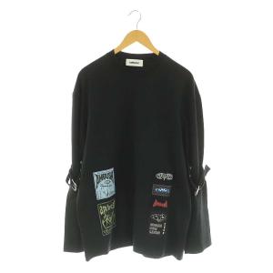 Belt Strap T-Shirt Tシャツ カットソー 長袖 S ブラック マルチカラー /ES OS