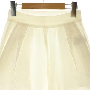 MUSE de Deuxieme Classe 24SS stretch twill タックパンツ ストレート リネン 34 オフホワイト /NR OS