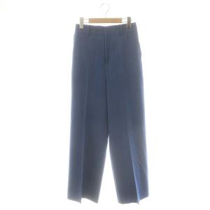 ウールカルゼストレートパンツ 36 ブルー /DF OS