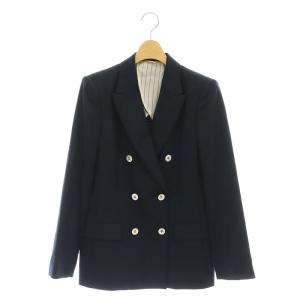 ウール ダブルジャケット テーラードジャケット 36 ネイビー /ES OS