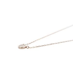 ete K10YG ブリリアント ダイヤモンド ネックレス 0.02ct ペンダント ゴールド /YO12