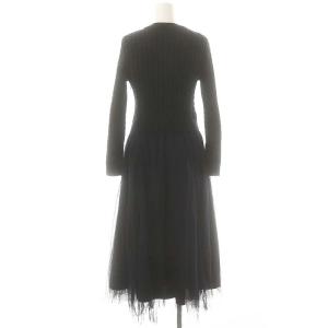 Apuweiser-riche 23SS ケーブルカーデドッキングワンピース ロング 長袖 2 ネイビー /HK OS