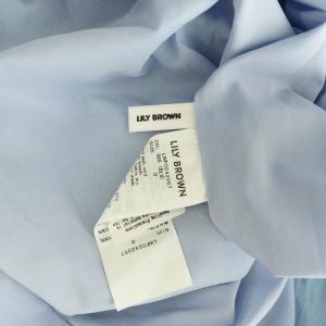 Lily Brown LilyBrown 24SS バックリボンボリュームスリーブワンピース ロング 五分袖 0 ライトブルー /MY OS