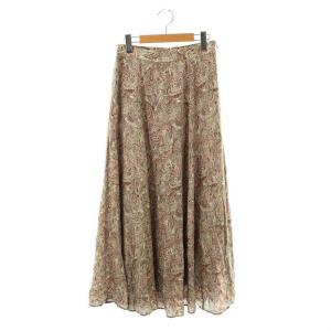 切り替えセミフレアスカート 総柄 38 紫 マルチカラー /MI OS