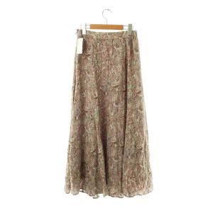 Framework 切り替えセミフレアスカート 総柄 38 紫 マルチカラー /MI OS