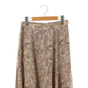 Framework 切り替えセミフレアスカート 総柄 38 紫 マルチカラー /MI OS