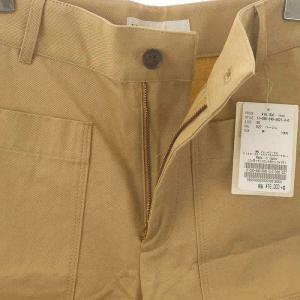 NOBLE コンパクトチノフロントポケットワイドパンツ 36 ベージュ /DF OS
