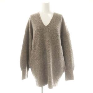 IENA chere Si/Li ネップVネックプルオーバー ニット タイトスカート セットアップ 36 グレージュ