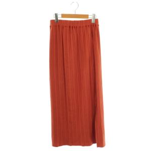 針抜きフライススカート タイト マキシ ロング F オレンジ /AT OS