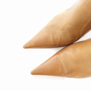 Sergio Rossi ロングブーツ ポインテッドトゥ ピンヒール 35.5 22.5cm 茶 ブラウン /UD