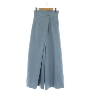 23SS ハカマハイウエストパンツ フレア ワイド ストレッチ 1 ブルー /MY OS