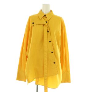 スランティングフロントアシメシャツ 長袖 ストレッチ F イエロー /MY OS