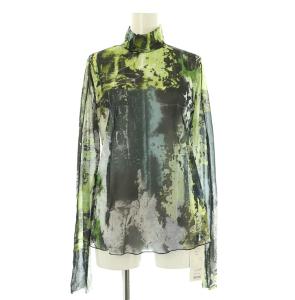 23SS パストアートシアーカットソー 長袖 ハイネック F ブラック /MY OS