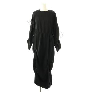 ドロストプリーツワンピース FREE 黒 /MI OS