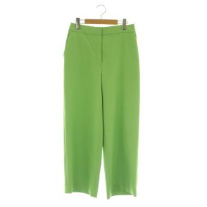 24SS パウダリーストレッチツイル セミワイドパンツ 36 グリーン /MY OS