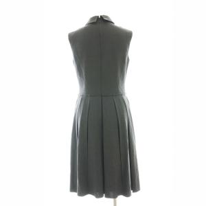 FOXEY NEW YORK 近年モデル ビブリオテーク ドレス ワンピース 38 チャコールグレー 41081