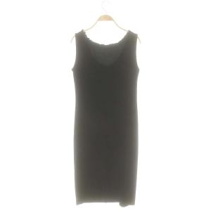 FOXEY NEW YORK ベロア ワンピース ひざ丈 ノースリーブ ブラック 13747 /DF OS