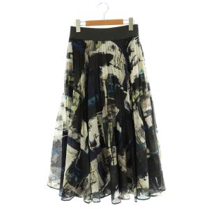 24AW グラフィカルプリントプリーツスカート 40 マルチカラー