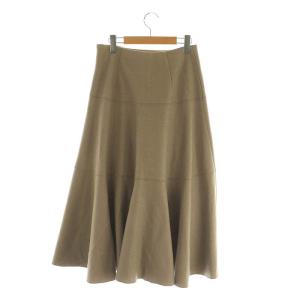 EPOCA 23AW ウールパイルジャージ? ティアードスカート ロング フレア 40 ベージュ /MI OS