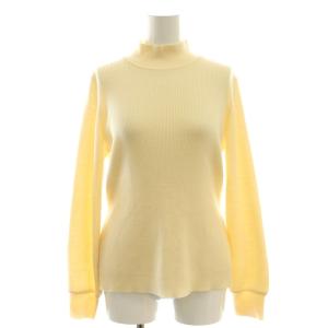 バックチュールニットプルオーバー セーター 長袖 リブ 40 アイボリー /AT OS