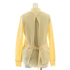 EPOCA バックチュールニットプルオーバー セーター 長袖 リブ 40 アイボリー /AT OS