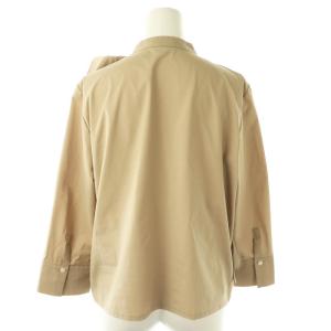 LANVIN コレクション COLLECTION ラッフルフリル アシンメトリー ブラウス 38 ベージュ /MI OS