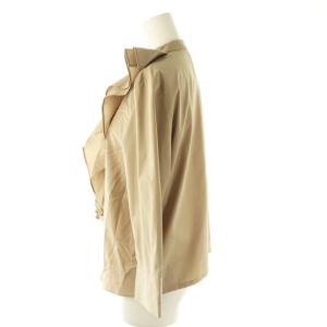 LANVIN コレクション COLLECTION ラッフルフリル アシンメトリー ブラウス 38 ベージュ /MI OS