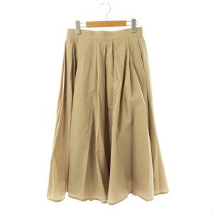 コレクション COLLECTION タックフレアスカート 38 ベージュ /MI OS